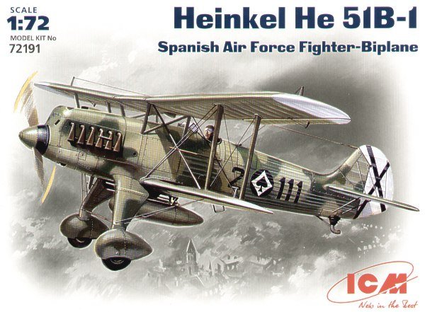 ICM 72191 Heinkel He 51B-1, chasseur-biplan de l'armée de l'air espagnole (1/72)