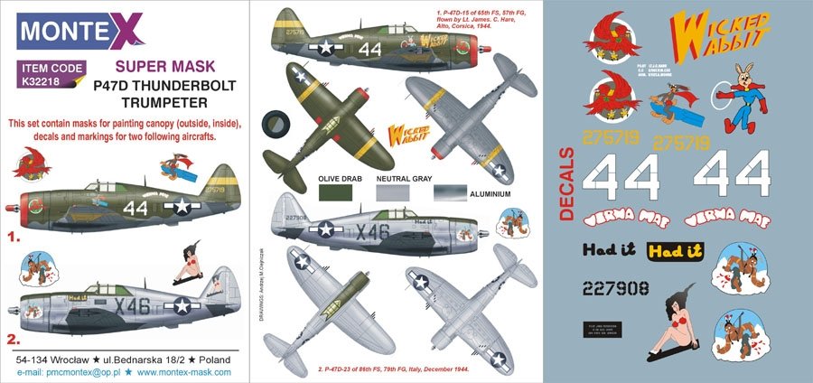 Montex K32218 P-47D RAZORBACK 1/32 