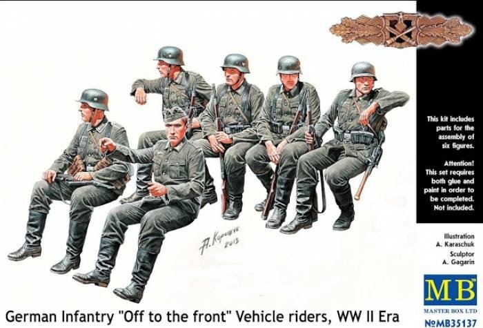 Master Box 35137 German Infantry Off to the front Vehicle riders WW II Era (1/35)