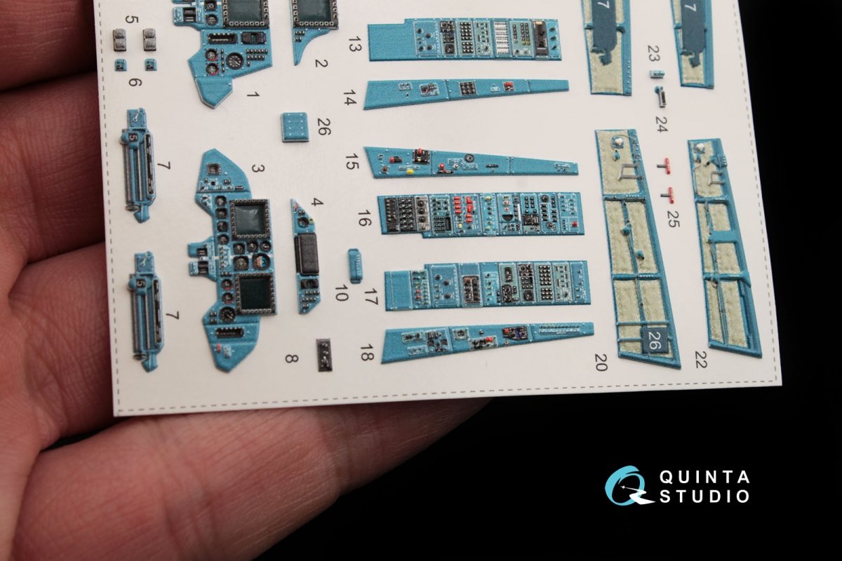 Intérieur imprimé en 3D et coloré sur papier décalcomanie Quinta Studio QD48047 Su-30MKK (pour kit HobbyBoss) 1/48 – image 4