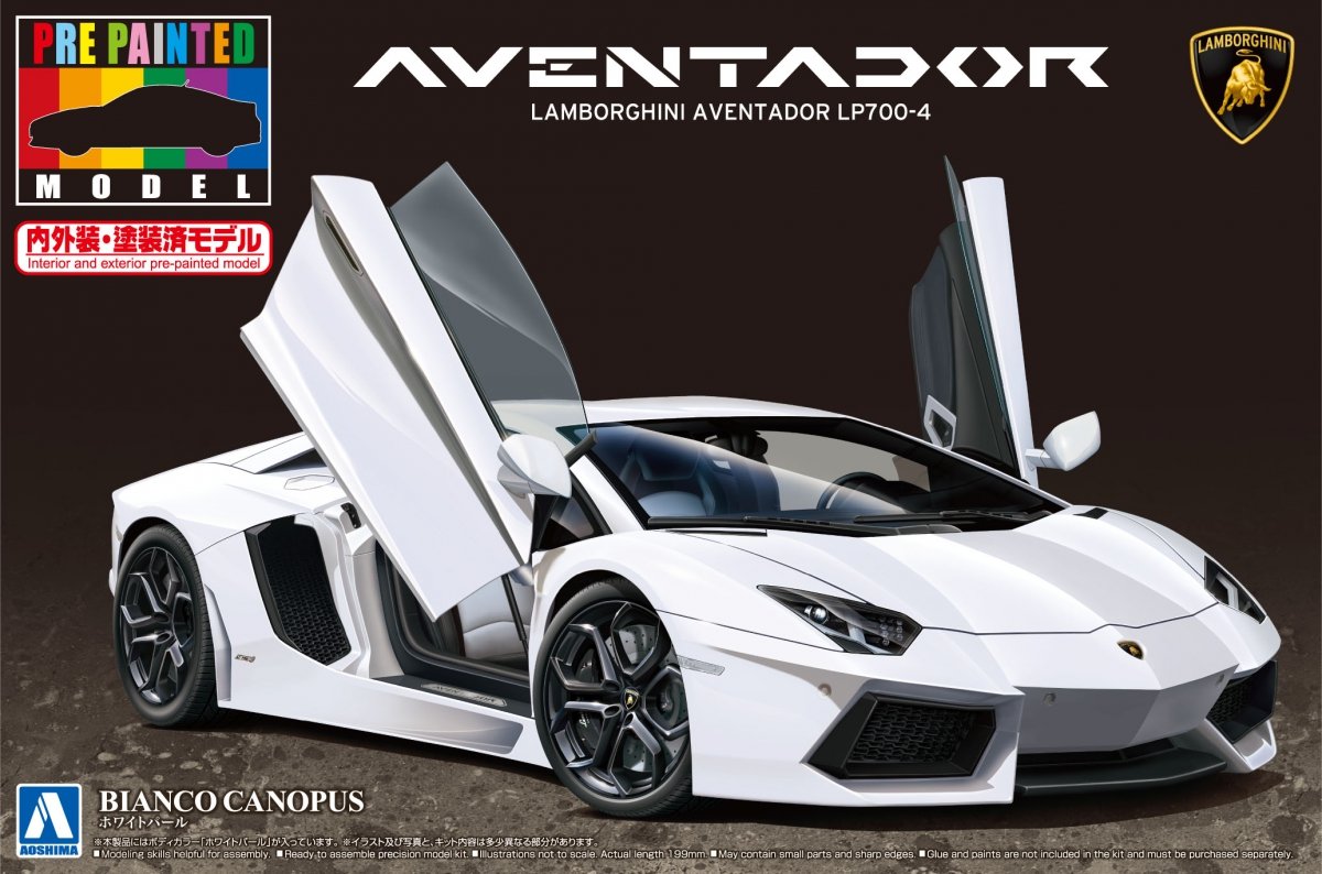 Aoshima 01139 LAMBORGHINI AVENTADOR LP700-4 BLANC NACRÉ 1/24