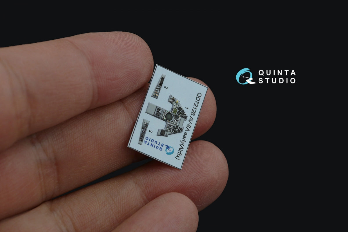 Intérieur coloré imprimé en 3D sur papier décalcomanie Quinta Studio QD72126 AV-8A (version initiale) (Airfix) 1/72  – image 5