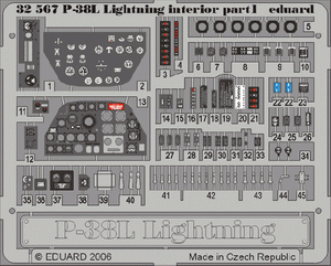 Intérieur du P-38L Eduard 32567 TRUMPETER 02227 1/32