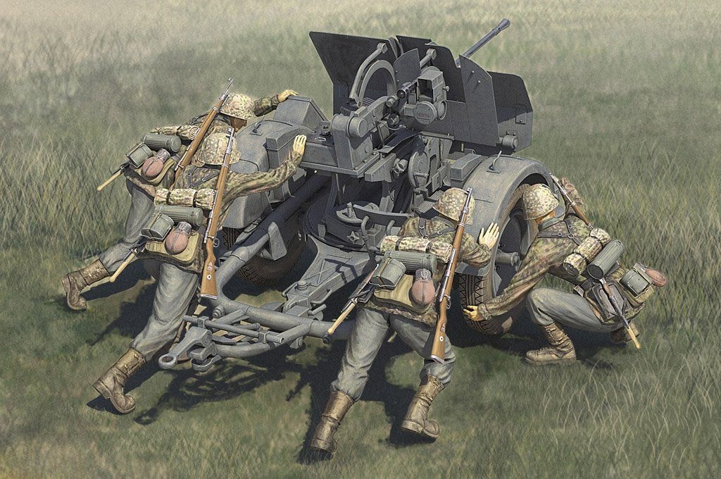 Hobby Boss 84418 Équipes de canons antiaériens allemands Flak 38 de 20 mm, échelle 1/35