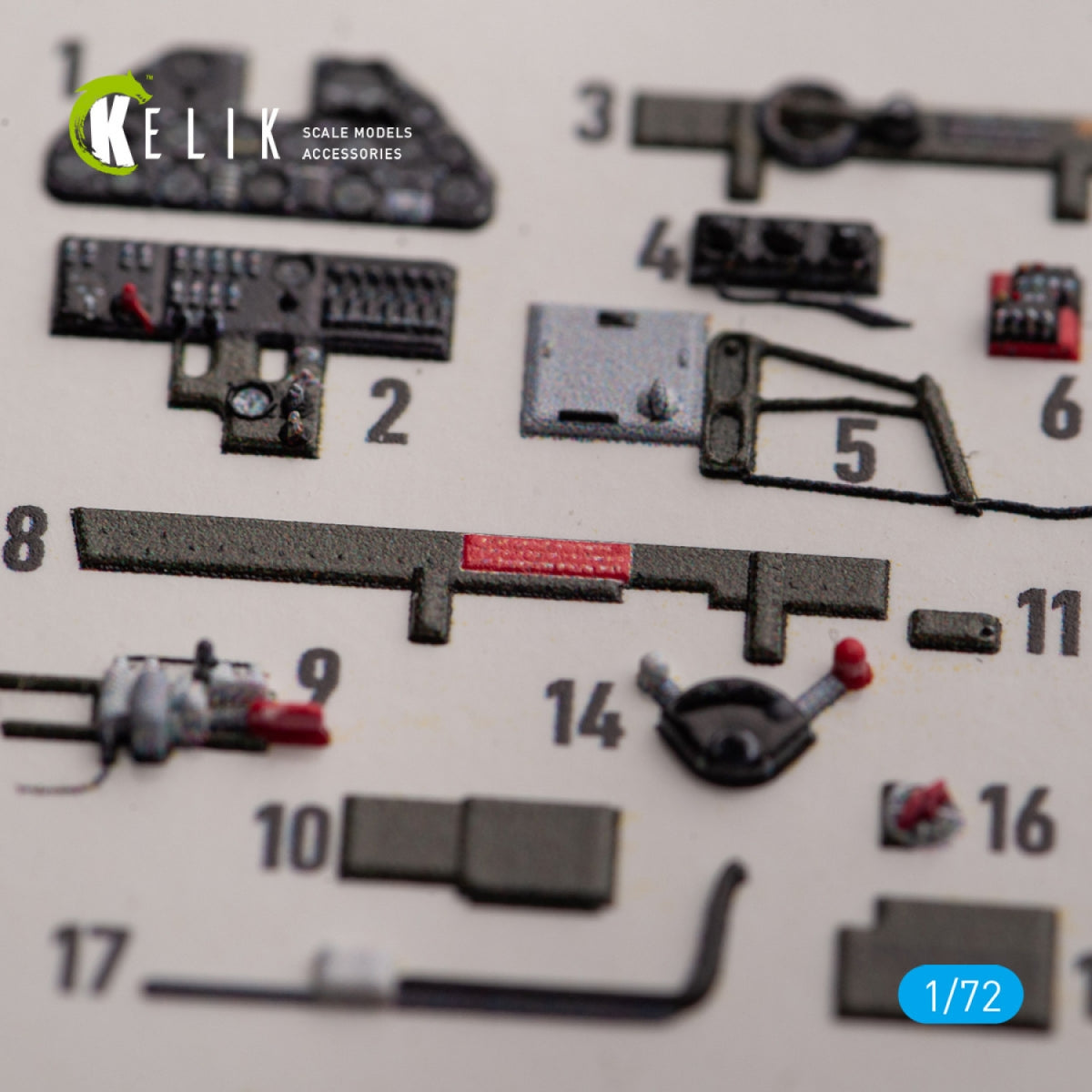 KELIK K72154 P-40K - décalcomanies 3D intérieures pour maquette Special Hobby au 1/72 – immagine 3