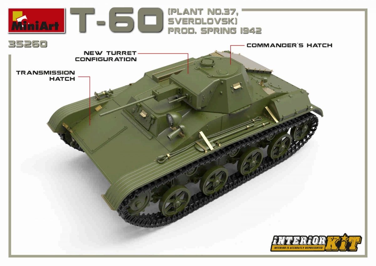 MiniArt 35260 USINE T-60 N.37, SVERDLOVSK PROD. PRINTEMPS 1942. KIT INTÉRIEUR 1/35 – immagine 9