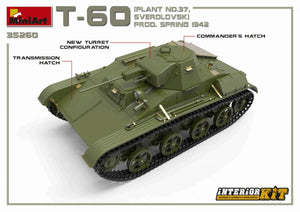 MiniArt 35260 USINE T-60 N.37, SVERDLOVSK PROD. PRINTEMPS 1942. KIT INTÉRIEUR 1/35 – immagine 9