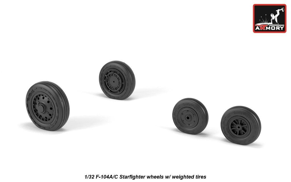 Roues Armory Models AW32302 F-104A/C Starfighter, avec roues avant en option, lestées au 1/32 – image 2
