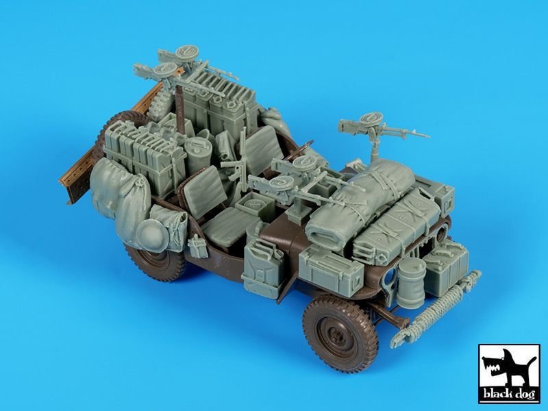 Ensemble d&amp;#39;accessoires Black Dog T35224 pour Jeep SAS britannique en Afrique, échelle 1/35 – imagen 4