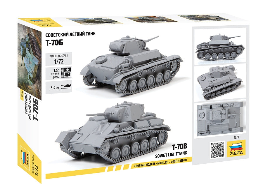 Zvezda 5078 Char léger soviétique T-70B 1/72 – image 2