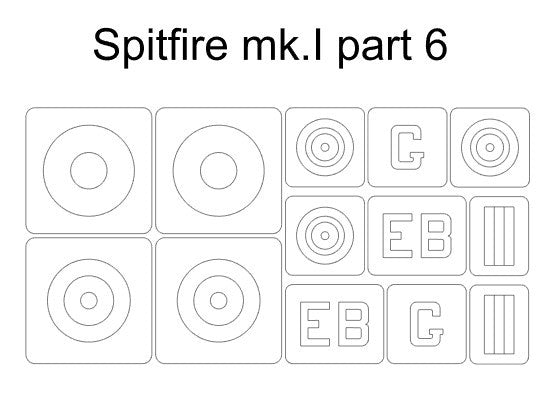 Omask 34018 Spitfire Mk.I partie 6 (pour Eduard 11143 kamo H) 1/48