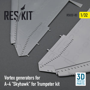 Générateurs de vortex RESKIT RSU32-0083 pour A-4 « SKYHAWK » (maquette Trumpeter, impression 3D, échelle 1/32) – image 2