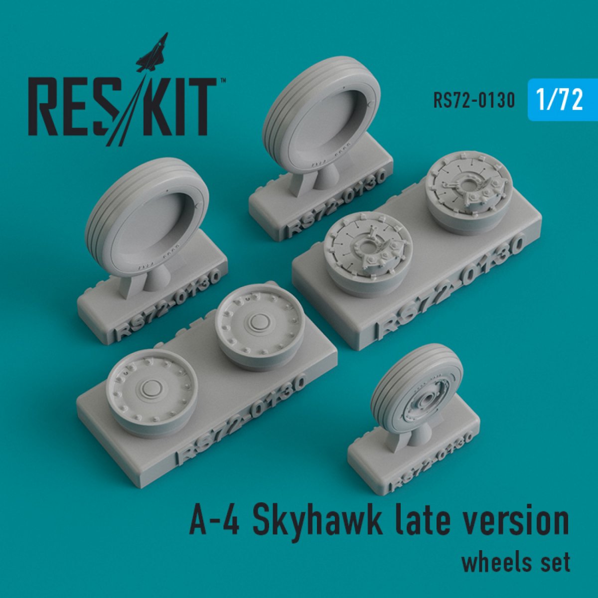 RESKIT RS72-0130 A-4 SKYHAWK VERSION TARDIVE ENSEMBLE DE ROUES 1/72
