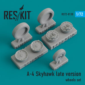 RESKIT RS72-0130 A-4 SKYHAWK VERSION TARDIVE ENSEMBLE DE ROUES 1/72