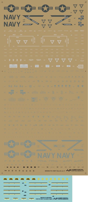 HobbyDecal ST48028V2 Pochoirs F/A-18E/F ver 2 1/48