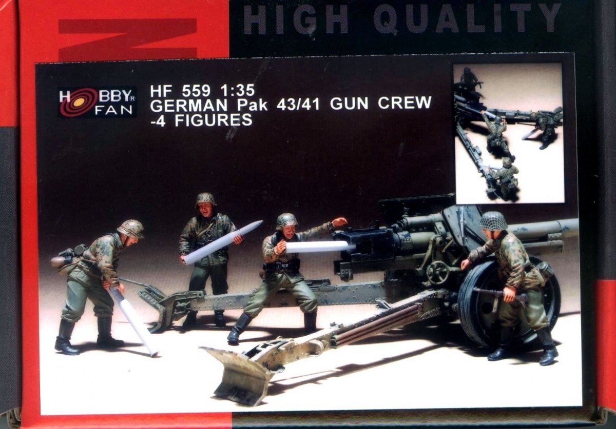 Hobby Fan HF559 ÉQUIPE DE MITRAILLEUSE ALLEMANDE PAK43/41 - 4 FIGURINES 1/35 – immagine 2
