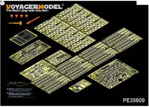 Maquette Voyager PE35609 Char moyen russe moderne T-62 ERA Mod.1962 Basic pour TRUMPETER 01555 1/35