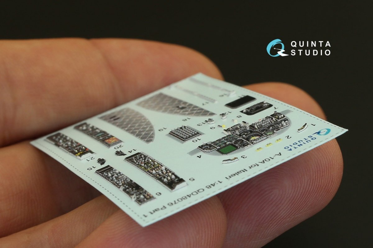 Intérieur imprimé en 3D et coloré sur papier décalcomanie Quinta Studio QD48076 A-10A (pour maquette Italeri) 1/48 – image 6