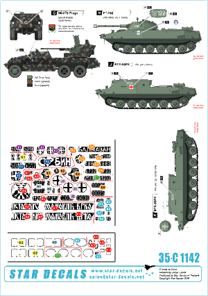 Star Decals 35-C1142 Serbes (SVK et VRS) M18 Hellcat, M36B2 Jackson, M84, PT-76B, BTR-50PK, M53/59 Praga SPAAG 1/35 – Bild 2