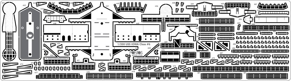 Pontos 35009F1 USS BB-63 Missouri 1991 Kit de détails (1/350) – image 9