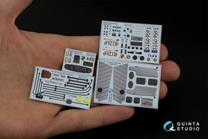 Intérieur imprimé en 3D et coloré sur papier décalcomanie Quinta Studio QD24003 Porsche 959 (Tamiya) 1/24 – imagen 4