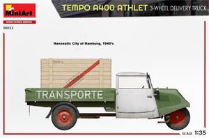MiniArt 38032 TEMPO A400 ATHLET CAMION DE LIVRAISON À 3 ROUES 1/35 – imagen 3