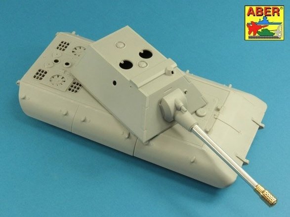 Canon Aber 35L-261 de 150 mm avec frein de bouche pour char allemand E-100 à tourelle Krupp, échelle 1/35 – immagine 5