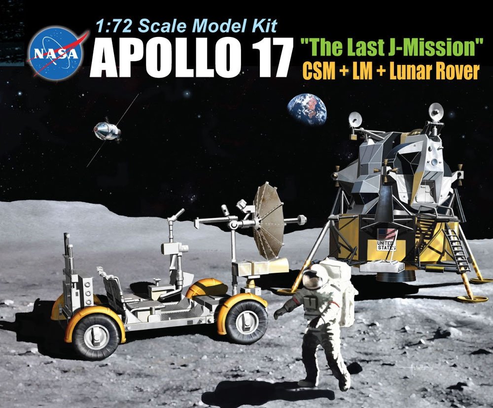 Dragon 11015 Apollo 17 « La dernière mission J » CSM + LM + Rover lunaire 1/72
