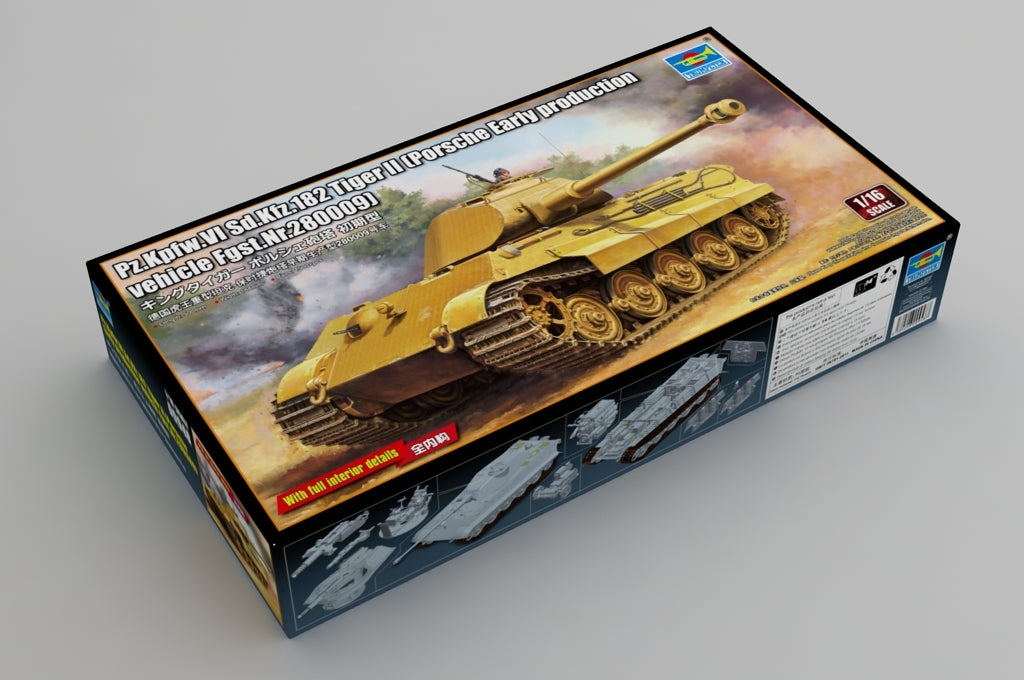 Trumpeter 00948 Char lourd allemand Tiger II - Tourelle Porsche, première production, échelle 1/16 – image 2