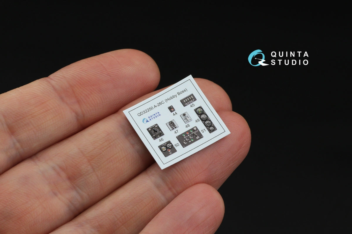 Intérieur imprimé en 3D et coloré sur papier décalcomanie Quinta Studio QD+32250 A-26C Invader (Hobby Boss) (avec pièces en résine imprimées en 3D) 1/32  – image 6