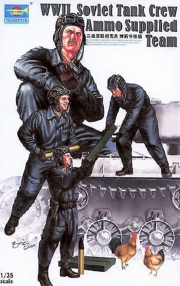 Trumpeter 00411 Équipe de ravitaillement en munitions d'un équipage de char soviétique de la Seconde Guerre mondiale (1/35)