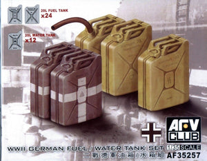 AFV Club 35257 Ensemble de réservoirs de carburant/eau allemands 1/35