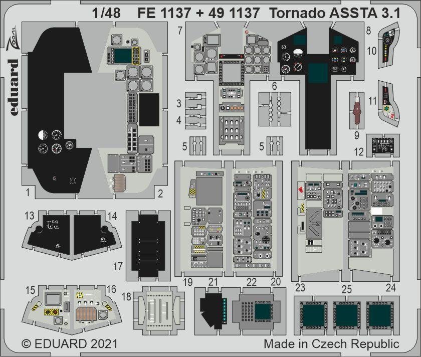 Intérieur Eduard 491137 Tornado ASSTA 3.1 pour Revell 1/48