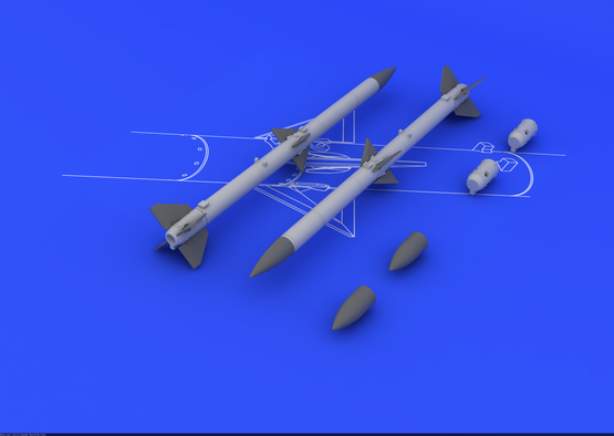 Eduard 648084 AIM-120A/B AMRAAM (2 pièces) 1/48