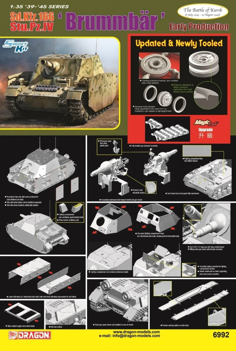 Dragon 6992 Sd.Kfz.166 Stu.Pz.IV &amp;#39;Brummbär&amp;#39; Early Production 1/35 – zdjęcie 2