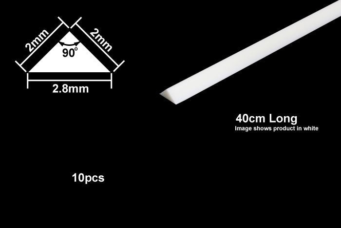 Tamiya 70116 Plastic Triangle Beam 2mm - 1 Pack