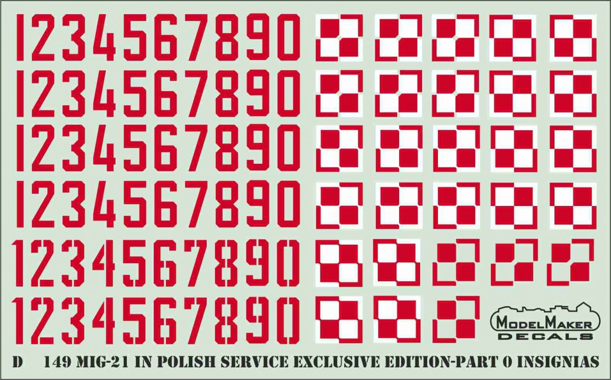 ModelMaker Decals D48149 MiG-21 in Polish service exclusive edition part 0 Insignia 1/48 – zdjęcie 2