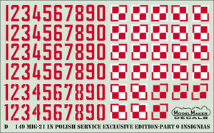 ModelMaker Decals D48149 MiG-21 in Polish service exclusive edition part 0 Insignia 1/48 – zdjęcie 2
