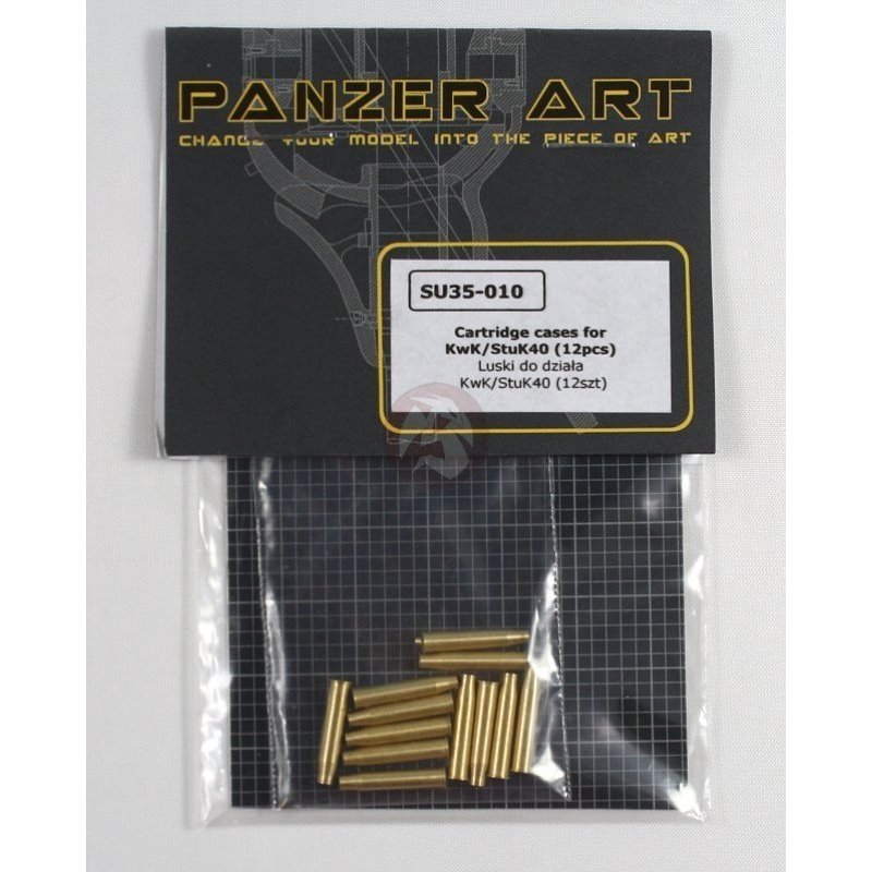 Étuis de cartouches Panzer Art SU35-010 pour canon KwK40/StuK40 (12 pièces) 1/35