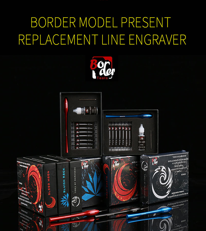Graveur de ligne de rechange pour modèle de bordure BD0050 - Ensemble rouge