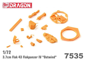 Dragon 7535 3.7cm FlaK 43 Flakpanzer IV &amp;quot;Ostwind&amp;quot; 1/72 – image 8