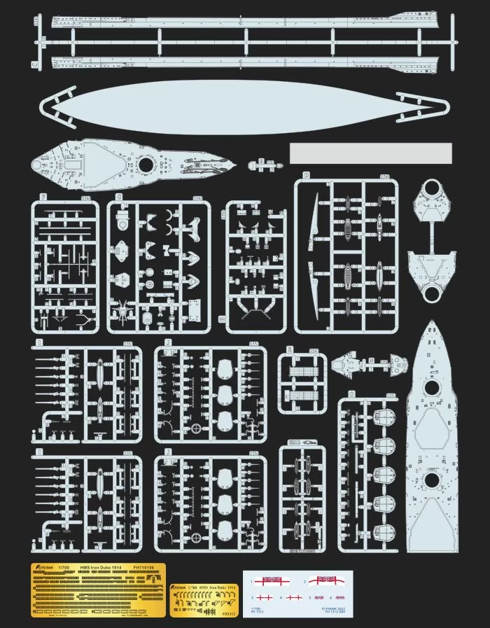 FlyHawk Model FH1312 HMS Iron Duke 1914 1/700 – zdjęcie 3