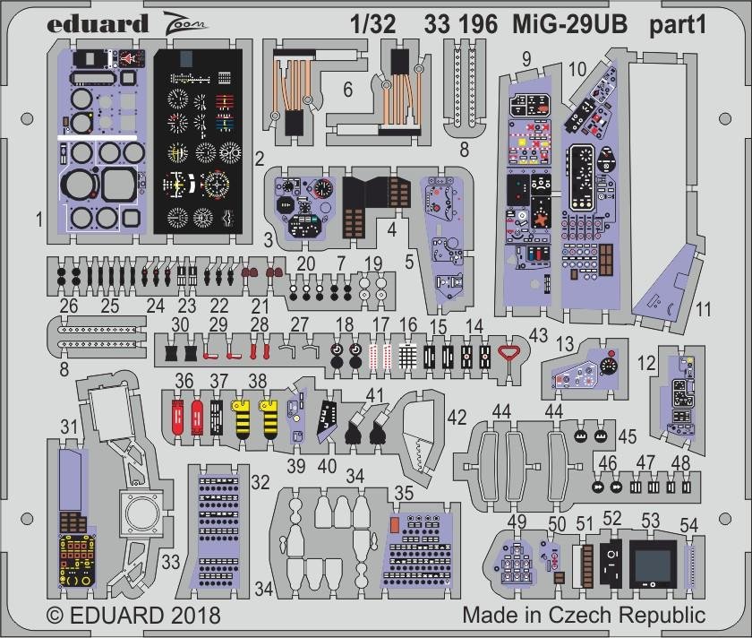 Eduard 33196 TROMPETTE MiG-29UB 1/32