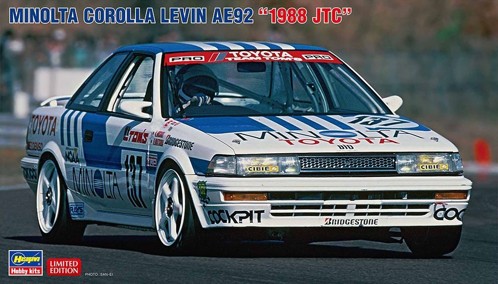 Hasegawa 20515 Minolta Corolla Levin AE92 « 1988 JTC » 1/24