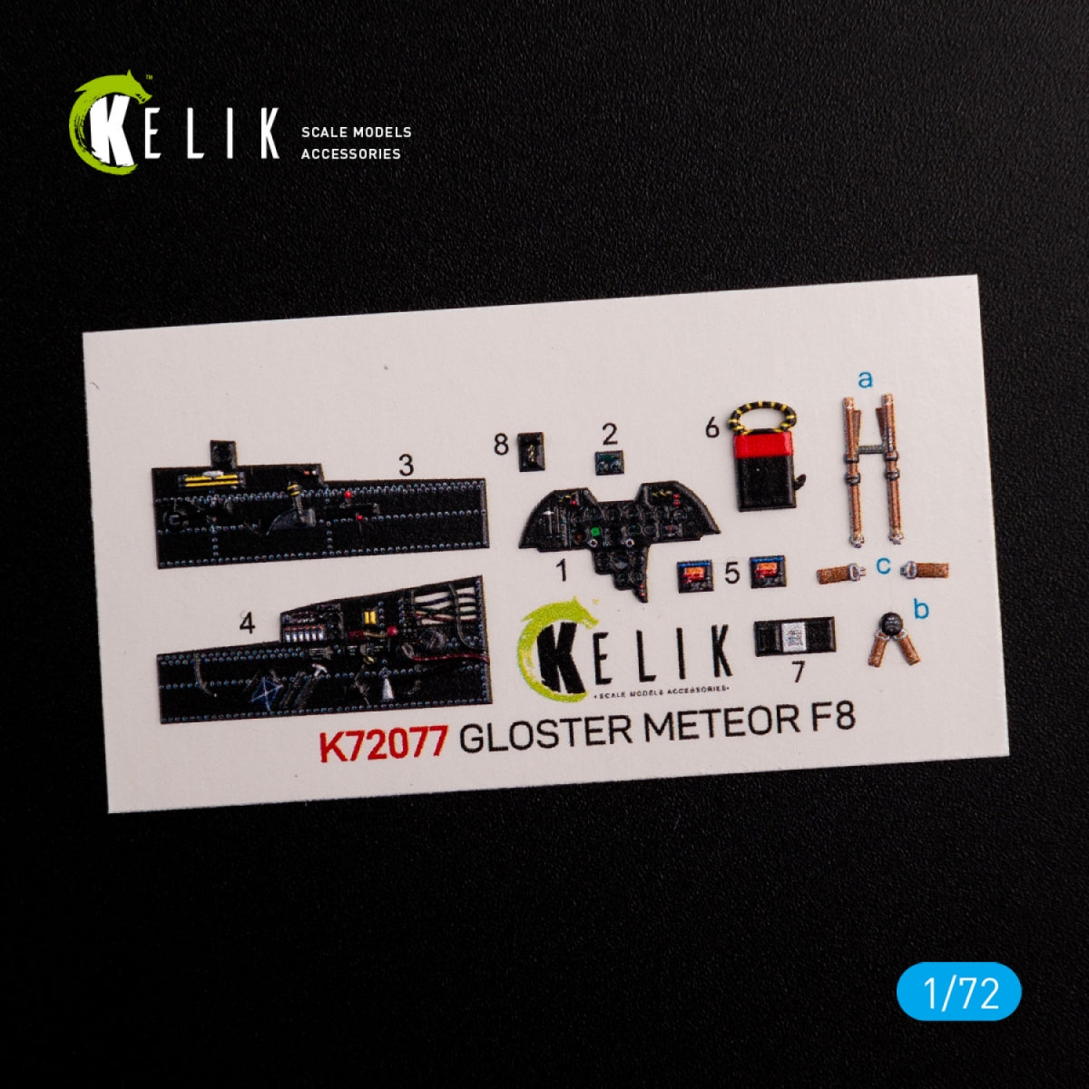 Décalcomanies 3D intérieures KELIK K72077 pour maquette Airfix Gloster Meteor F.8 au 1/72 – Bild 2