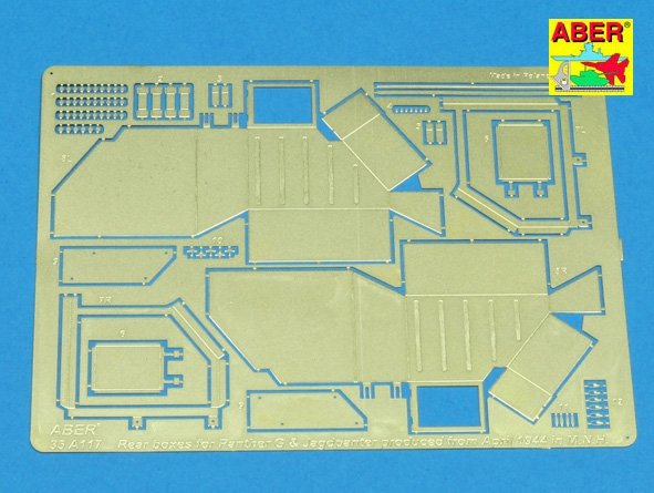 Boîtes arrière Aber 35A117 pour Panther G et Jagdpanter produites à partir d'avril 1944 en MNH (1/35)