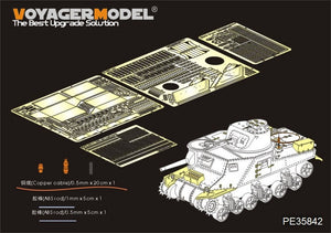 Maquette Voyager PE35842 Char moyen américain M3A4 Lee de la Seconde Guerre mondiale (modèle de base) pour TAKOM 2085 au 1/35