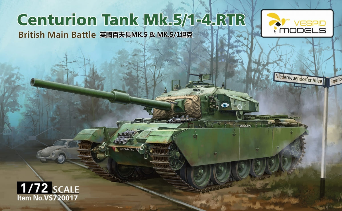 Vespid Models VS720017 Centurion Mk.5/1 - 4. Maquette de char de combat principal britannique RTR au 1/72