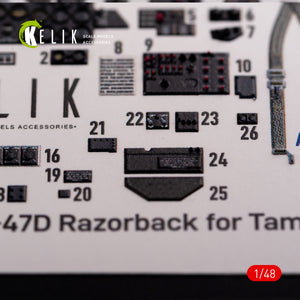 Décalcomanies 3D intérieures KELIK K48015 P-47D « Razorback » pour maquette Tamiya au 1/48 – immagine 5