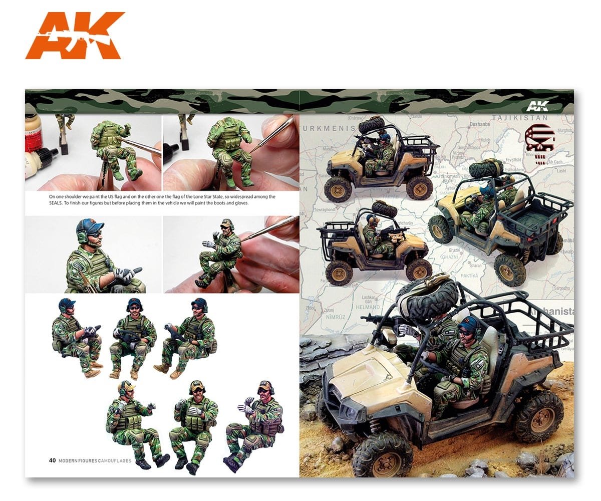 AK Interactive AK247 AK APPRENTISSAGE 08 : CAMOUFLAGES DE FIGURES MODERNES (Anglais) – immagine 6
